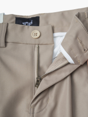 Quần Short Kaki Lưng Thun Xếp Ly Form Regular QS065 Màu Be