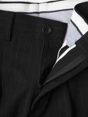 Quần Tây Sọc Túi Nắp Sau Form Slimfit QT061 Màu Đen