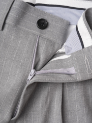 Quần Tây Sọc Túi Nắp Sau Form Slimfit QT061 Màu Xám