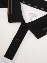 Áo Polo Rayon Bo Sọc Form Slimfit PO161 Màu Trắng