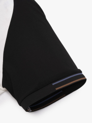 Áo Polo Rayon Bo Sọc Form Slimfit PO161 Màu Trắng