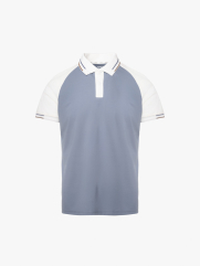 Áo Polo Rayon Bo Sọc Form Slimfit PO161 Màu Xanh Đá