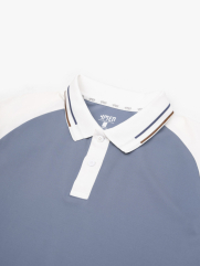 Áo Polo Rayon Bo Sọc Form Slimfit PO161 Màu Xanh Đá