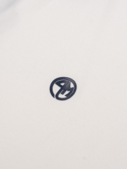 Áo Polo Rayon In Logo Tròn 4M Form Regular PO160 Màu Trắng