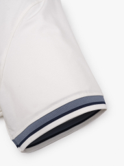 Áo Polo Rayon In Logo Tròn 4M Form Regular PO160 Màu Trắng