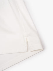 Áo Polo Rayon In Logo Tròn 4M Form Regular PO160 Màu Trắng