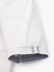 Áo Polo Rayon Phối 2 Sọc Ở Vai Form Regular PO158 Màu Trắng