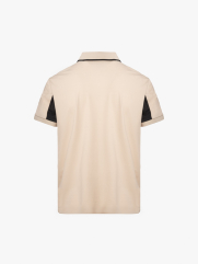 Áo Polo Rayon Rã Phối In Logo M Form Regular PO163 Màu Be Nhạt