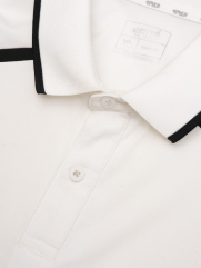 Áo Polo Rayon Rã Phối In Logo M Form Regular PO163 Màu Trắng