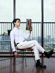 Áo Sơ Mi Caro Hạn Chế Nhăn Wrinkle X Thêu Logo M Ở Ngực Form Slimfit SM175 Caro Xanh Biển