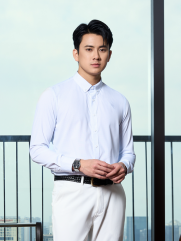 Áo Sơ Mi Caro Hạn Chế Nhăn Wrinkle X Thêu Logo M Ở Ngực Form Slimfit SM175 Caro Xanh Biển