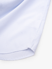 Áo Sơ Mi Caro Hạn Chế Nhăn Wrinkle X Thêu Logo M Ở Ngực Form Slimfit SM175 Caro Xanh Biển