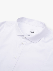 Áo Sơ Mi Diễu Ly Hạn Chế Nhăn Wrinkle X Thêu Peakhour Form Slimfit SM187 Màu Trắng