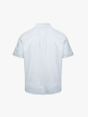 Áo Sơ Mi Oxford Thêu Hình Mỏ Neo 4M Form Regular SM185 Sọc Xanh Biển