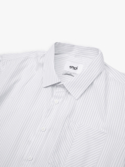 Áo Sơ Mi Sọc Hạn Chế Nhăn Wrinkle X Thêu Chữ M Form Tailored SM177 Sọc Đen