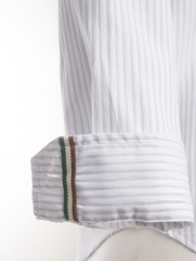 Áo Sơ Mi Sọc Hạn Chế Nhăn Wrinkle X Thêu Chữ M Form Tailored SM177 Sọc Đen