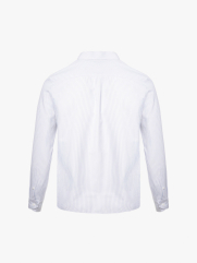 Áo Sơ Mi Sọc Hạn Chế Nhăn Wrinkle X Thêu Chữ M Form Tailored SM177 Sọc Xanh Biển