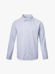 Áo Sơ Mi Sọc Hạn Chế Nhăn Wrinkle X Thêu Chữ Peak Hour Form Slimfit SM176