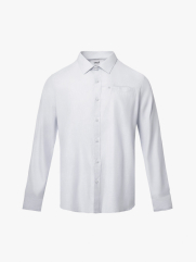 Áo Sơ Mi Sọc Hạn Chế Nhăn Wrinkle X Thêu M Ở Túi Form Slimfit SM174 Sọc Đen