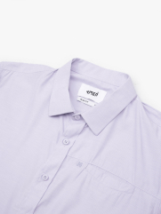Áo Sơ Mi Sọc Hạn Chế Nhăn Wrinkle X Thêu M Ở Túi Form Slimfit SM174 Sọc Tím