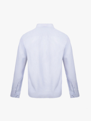 Áo Sơ Mi Sọc Hạn Chế Nhăn Wrinkle X Thêu M Ở Túi Form Slimfit SM174 Sọc Xanh Biển