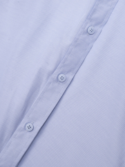 Áo Sơ Mi Sọc Hạn Chế Nhăn Wrinkle X Thêu M Ở Túi Form Slimfit SM174 Sọc Xanh Biển