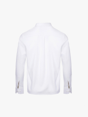 Áo Sơ Mi Trơn Hạn Chế Nhăn Wrinkle X Thêu Peakhour Form Slimfit SM181 Màu Trắng Kem