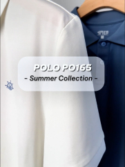 Áo Polo Rayon In Logo Bánh Lái Form Regular PO165 Màu Trắng