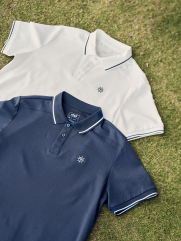 Áo Polo Thêu Bánh Lái 4M Form Slimfit PO156 Màu Xanh Đen