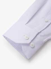 Áo Sơ Mi Sọc Thêu Huy Hiệu M Form Tailored SM180 Sọc Trắng