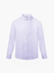 Áo Sơ Mi Sọc Thêu Huy Hiệu M Form Tailored SM180 Sọc Tím