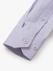 Áo Sơ Mi Sọc Thêu Huy Hiệu M Form Tailored SM180 Sọc Tím