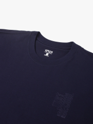 Áo Thun In Chữ Just Be Cool Form Regular AT169 Màu Xanh Đen