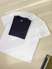 Áo Thun In Chữ Just Be Cool Form Regular AT169 Màu Xanh Đen