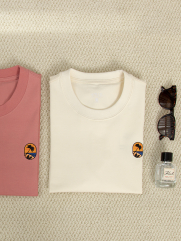 Áo Thun In Logo Bãi Biển Form Slimfit AT170 Màu Trắng