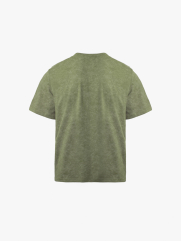 Áo Thun Wash Loang In Hình Lốc Xoáy Form Relax AT173 Màu Rêu