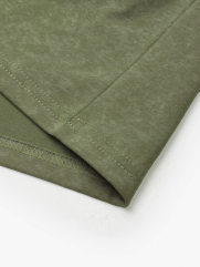 Áo Thun Wash Loang In Hình Lốc Xoáy Form Relax AT173 Màu Rêu