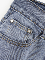 Quần Jeans Trơn Xanh Nhạt Form Slimfit QJ113