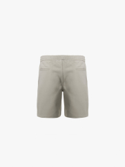 Quần Short Kaki Lưng Thun Gắn Nhãn Trang Trí Form Straight QS067 Màu Xám