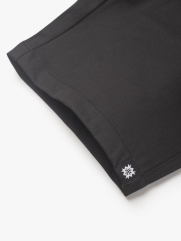 Quần Short Kaki Lưng Thun Gắn Nhãn Trang Trí Form Straight QS067 Màu Đen