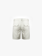 Quần Short Linen Trơn Form Straight QS068 Màu Xám Nhạt