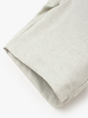 Quần Short Linen Trơn Form Straight QS068 Màu Xám Nhạt