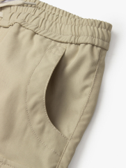 Quần Short Kaki Trang Trí Đường Diễu 2 Bên Túi Hộp Form Straight QS073 Màu Be Đậm