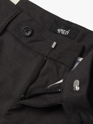 Quần Short Linen Trơn Form Straight QS068 Màu Đen