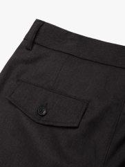 Quần Short Linen Trơn Form Straight QS068 Màu Đen