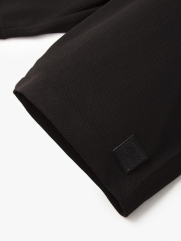 Quần Short Thun Tổ Ong Gắn Tag Silicon Form Regular QS071 Màu Đen