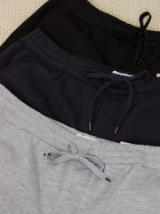 Quần Short Thun Trơn Form Regular QS072 Màu Đen