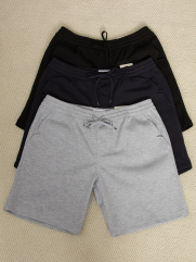 Quần Short Thun Trơn Form Regular QS072 Màu Xám