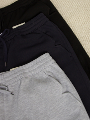 Quần Short Thun Trơn Form Regular QS072 Màu Xám