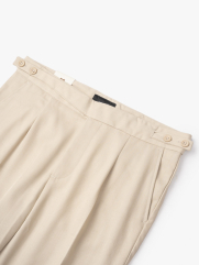 Quần Tây Sidetab Hai Bên Slimfit Trơn QT067 Màu Kem